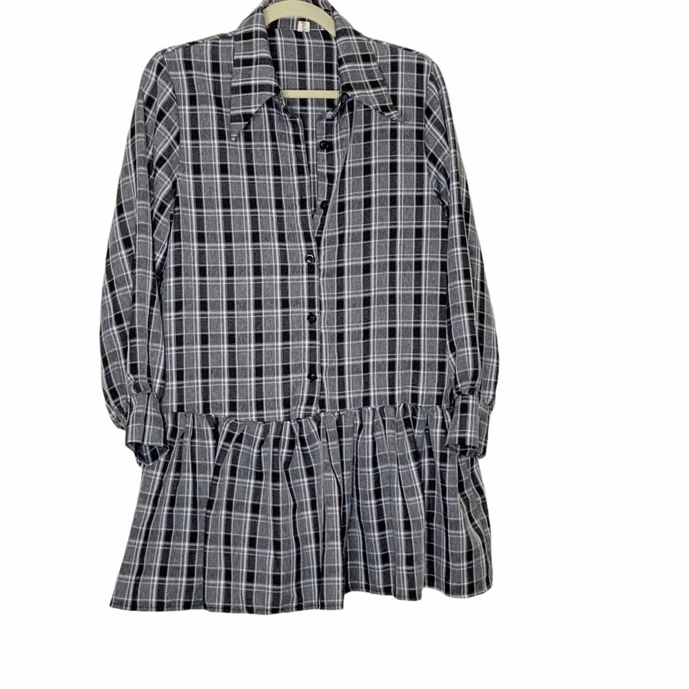 𝅺meng YISHA grey long sleeve tunic/dress.